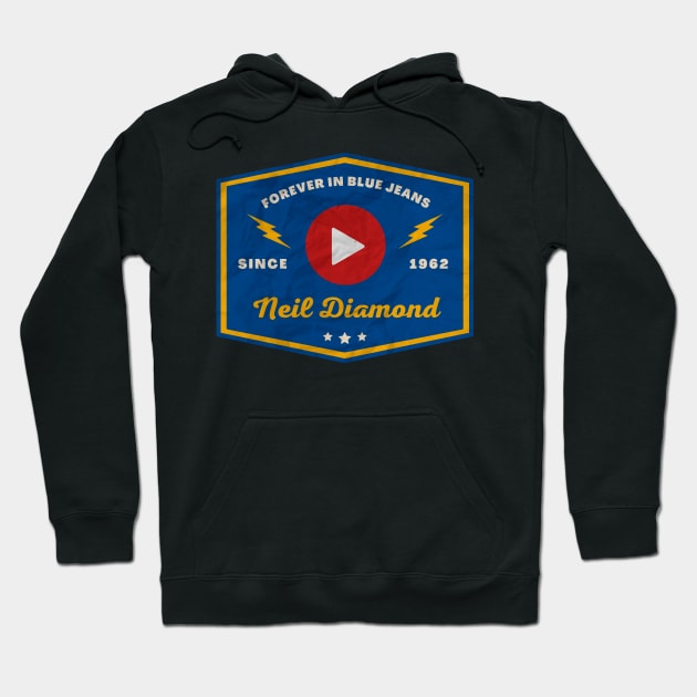 Neil Diamond // Play Button Hoodie by Blue betta